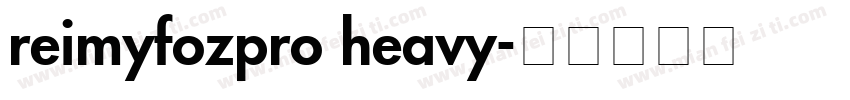 reimyfozpro heavy字体转换